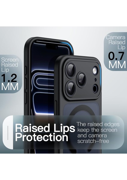 Apple iPhone 17 Pro Kılıf Mat Magsafe Şarj Özellikli Darbe Önleyici Hassas Buton Lansman Renkli Yumuşak Kenarlı Kapak indirimleri