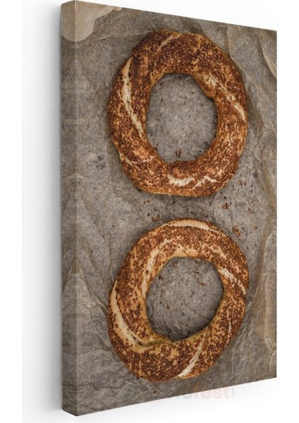 Fırından Taze - El Yapımı Simit Kanvas Tablo modelleri