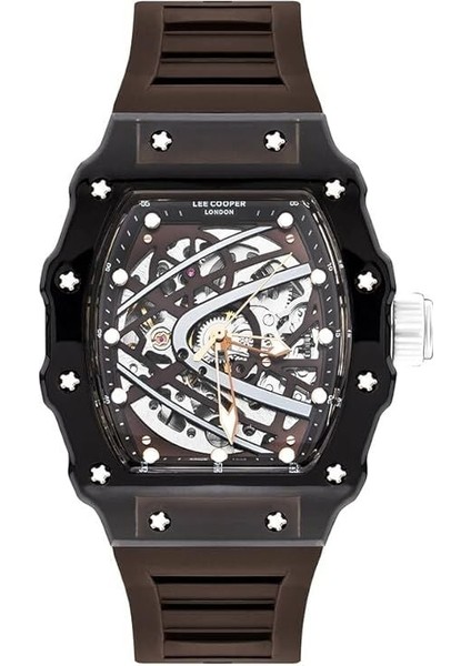 LC07980.066 Erkek Kol Saati | 45 mm Kahverengi Iskelet Kadran, Otomatik Mekanizma, Modern Sportif Tasarım