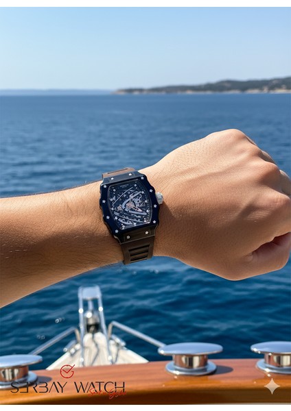 LC07980.066 Erkek Kol Saati | 45 mm Kahverengi Iskelet Kadran, Otomatik Mekanizma, Modern Sportif Tasarım fiyatları