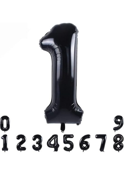 1 Yaş Kuromi Balon Set Doğum Günü Balon Seti Siyah Rakam Yıldız Helyum Uyumlu Uçan Balon