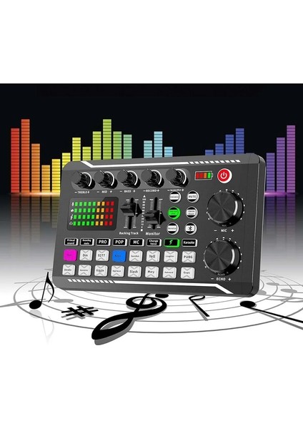 Stüdyo Ses Mikseri Şarjlı Dj Canlı Yayın Kondenser Mikrofon Bağlantısı F998 Bluetooth Bağlantısı