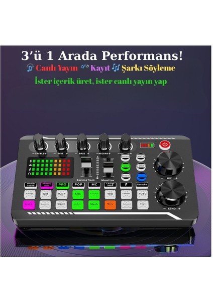 Stüdyo Ses Mikseri Şarjlı Dj Canlı Yayın Kondenser Mikrofon Bağlantısı F998 Bluetooth Bağlantısı fırsatları