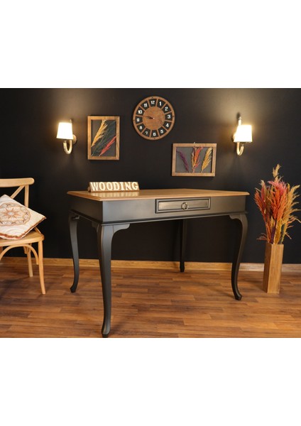 100 cm Çekmeceli Masif Siyah Naturel Çalışma Masası fırsatları