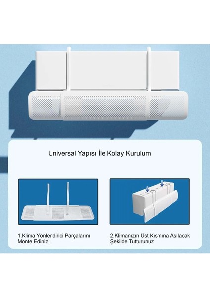 Klima Ayarlanabilir Üniversal Hava Yönlendirici Klima Çarpması Önleyici Hava Kalkanı