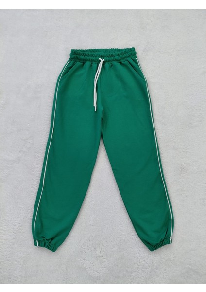 Yüksek Kalite Beli Bağcıklı Pamuklu Koyu Yeşil Erkek Çocuk Eşofman Altı modelleri