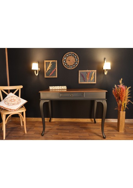 100 cm Çekmeceli Masif Siyah Ceviz Çalışma Masası fiyatları