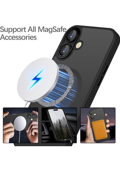 Apple iPhone 17 Kılıf Tam Kamera Korumalı Mat Magsafe Wireless Şarj Destekli Renkli Hassas Butonlu Kapak modelleri