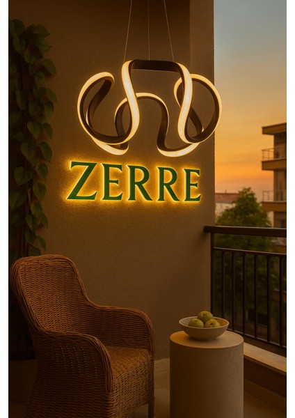 Avize Orbis Siyah Ultra Süper Gün Işığı Ledli Sarkıtma (30CM)