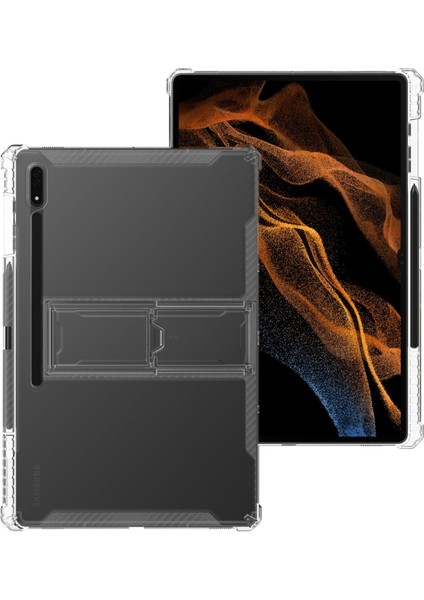 Samsung Galaxy Tab S7 11'' SM-T875 Kılıf Kickstand Darbe Korumalı Dropcase Kalemlikli Tpu Tank Silikon