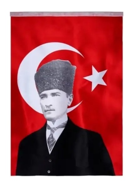 Inter Atatürklü Bayrak 70X105 Atatürklü Türk Bayrağı