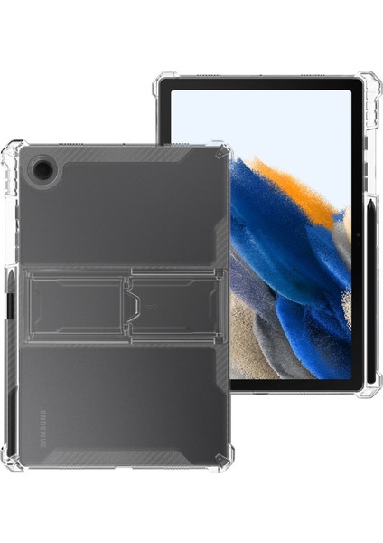 Samsung Galaxy Tab P610 S6 Lite Kılıf Kickstand Darbe Korumalı Dropcase Kalemlikli Tpu Tank Silikon