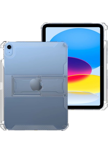 Apple iPad Air 5 10.9'' Kılıf Kickstand Darbe Korumalı Dropcase Kalemlikli Tpu Tank Silikon