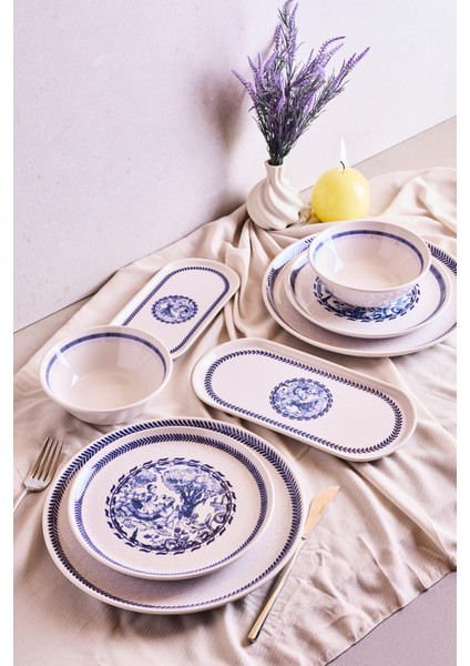 French Vintage 8 Parça 2 Kişilik Yemek Takımı