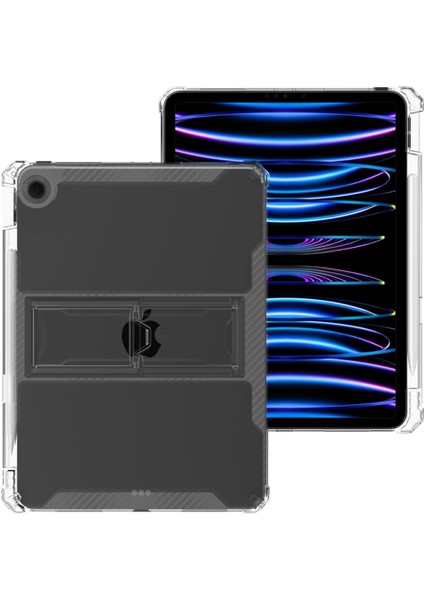 Apple iPad 7 10.2'' Kılıf Kickstand Darbe Korumalı Dropcase Kalemlikli Tpu Tank Silikon