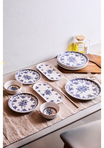 Antik Mavi 10 Parça 4 Kişilik Kahvaltı Takımı fırsatları