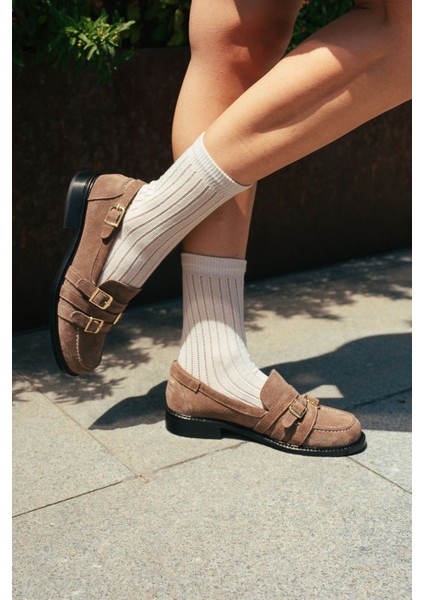 Hakiki Deri Rugan Loafer Kadın Ayakkabısı 25HSY503