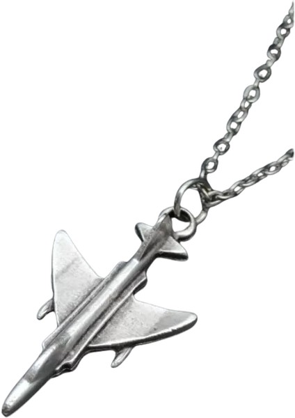 F4 Phantom Uçak Gümüş Kaplama Kolye Ucu fiyatları