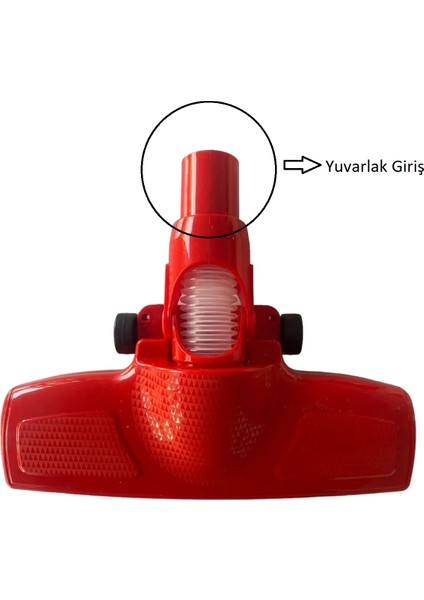 P1300 Pratik Xl Süpürge Tekerlekli Emici Başlık Kırmızı (Yuvarlak Giriş)