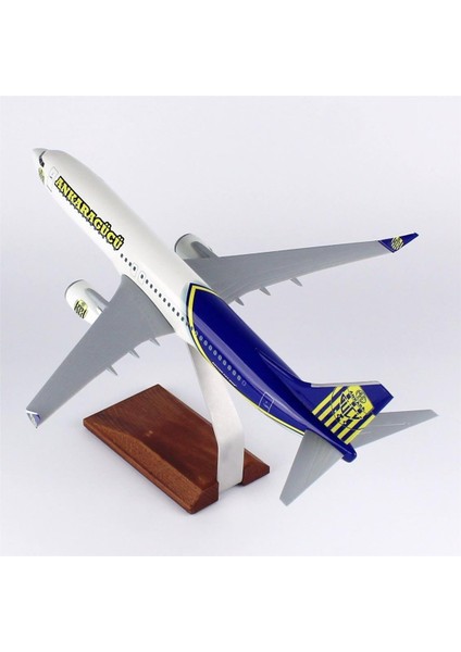 Thy Ankara Gücü Logolu B737-800 Yolcu Uçağı, 1/100 Ölçek, Sergilemeye Hazır Ahşap Standlı Model fiyatları
