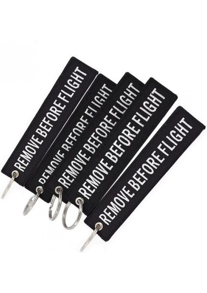 Siyah Remove Before Flight Bez Anahtarlık