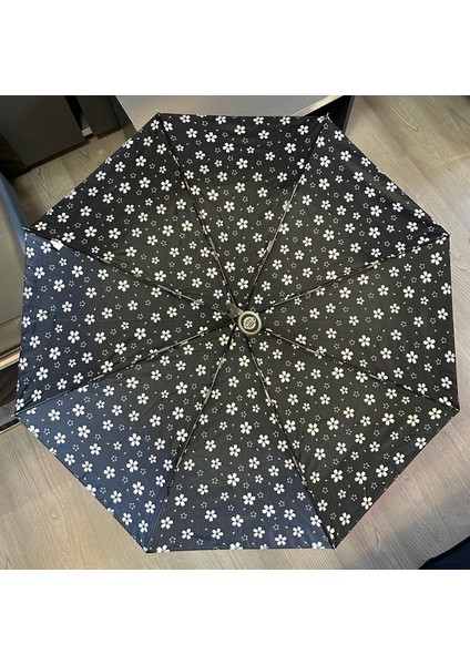 Kadın Otomatik Şemsiye – Rüzgar Dayanıklı, Desenli Kompakt Model (108 Cm) fırsatları
