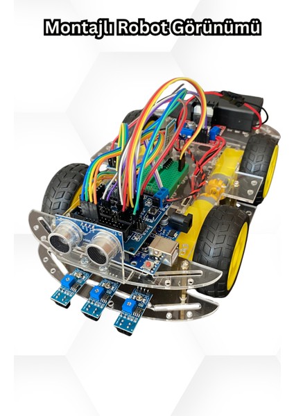 Arduino 4WD Robotik Araç Kiti - 4 Teker Robot Araba - Ble (E-Kitaplı ve Videolu) fiyatları