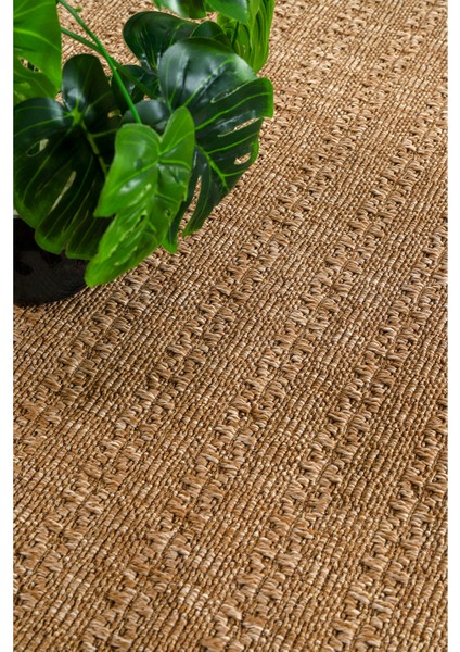Jüt Tabanlı Hasır Dokuma Örme Bohem Halı Kilim