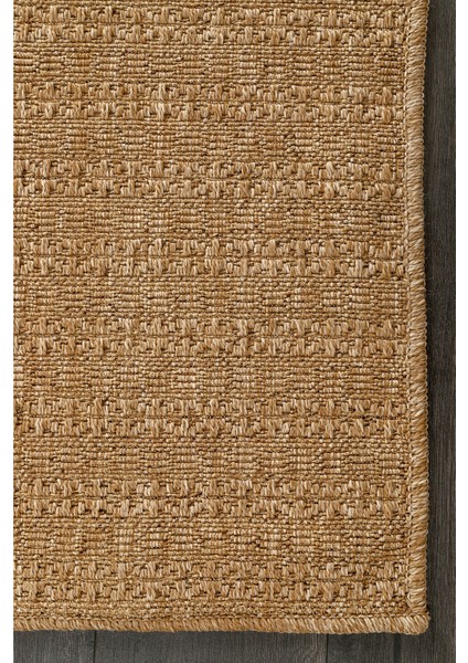 Jüt Tabanlı Hasır Dokuma Örme Bohem Halı Kilim