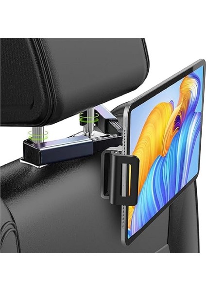 Araç Arka Koltuk Evrensel Tablet ve Telefon Tutucu Araba Kafalık 12.9 Inç 360° Dönebilir