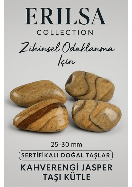 Sertifikalı Doğal Kahverengi Jasper Taşı Kütle – Topraklanma ve Denge Taşıe