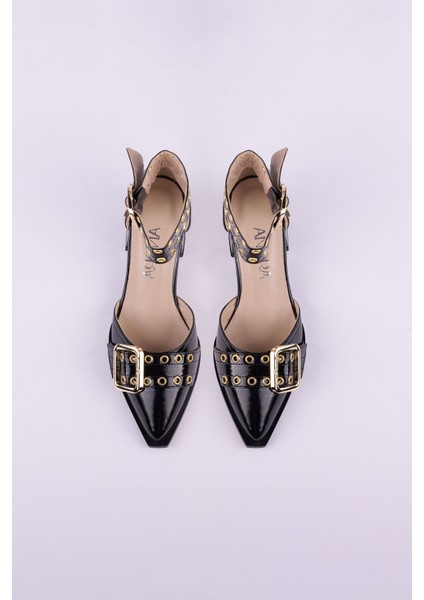 Hakiki Deri Rugan Topuklu Kadın Ayakkabısı 25HSY500 modelleri