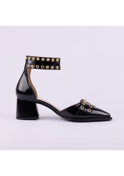 Hakiki Deri Rugan Topuklu Kadın Ayakkabısı 25HSY500 indirimleri