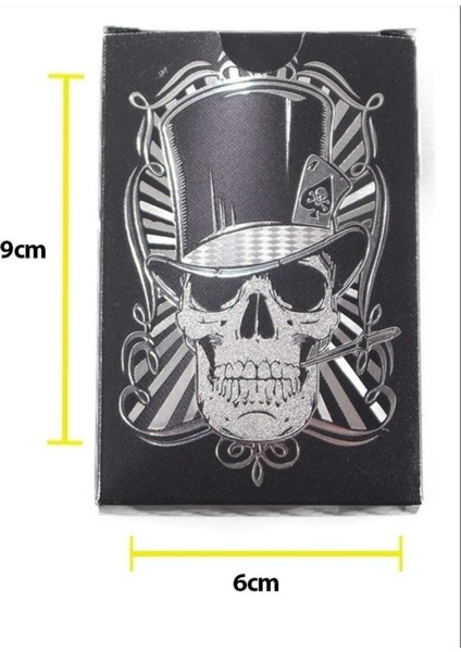 Kuru Kafa Desenli Plastik Siyah Iskambil Kartı fırsatları