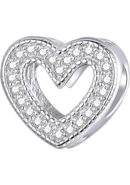 Otantik Kalp Charm | 925 Ayar Gümüş