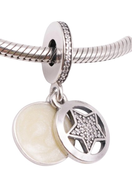 Sedefli Taşlı Yıldız Arkadaşlık Charm | 925 Ayar Gümüş modelleri