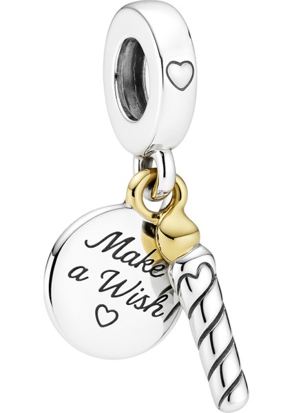 Doğum Günü Dilek Mumu Charm | 925 Ayar Gümüş