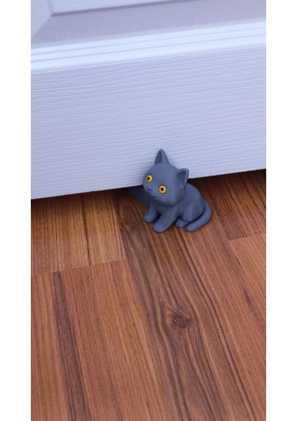 Kapı Stoperi / Dekoratif & Kaymaz Taban / Kedi Figürlü / Kapı Tutacağı