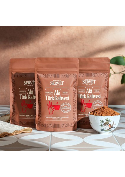 Servet Alâ Türk Kahvesi 100 gr 3'lü Paket