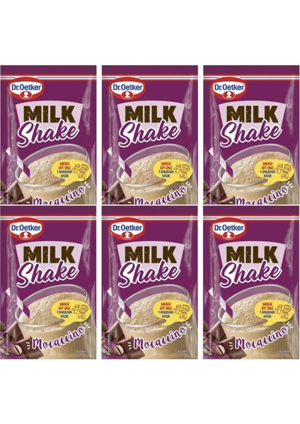 Dr.oetker Milkshake Mocaccino (Kahveli Çikolatalı) 6 x 18 G 6 Lı Set