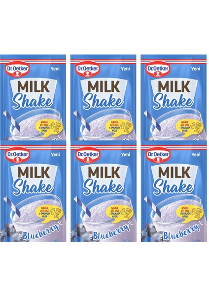 Dr.oetker Milkshake Blueberry 6 x 19 G 6 Lı Set
