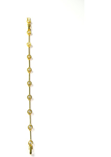 Zirkon Taşlı Gold Çelik Bileklik indirimleri