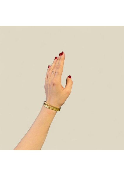 El Yapımı Saf Pirinç Üç Katlı Tek Taş Kelepçe Bileklik modelleri