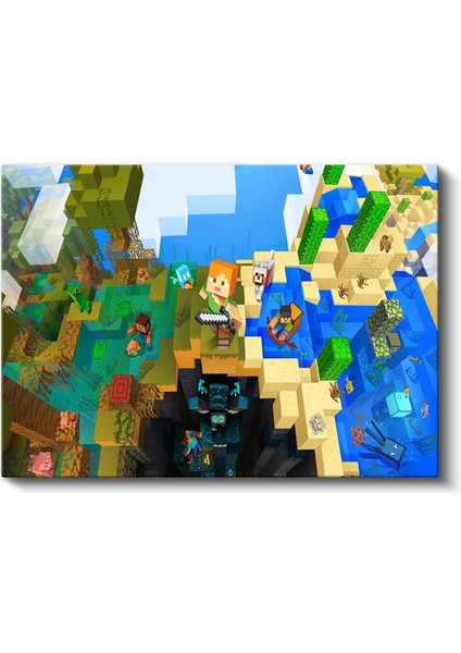 Minecraft - Çoklu Biyom Maceraları Kanvas Tablo fiyatları