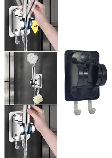 Kendiliğinden Güçlü Yapışkanlı Askılı Duş Başlık Tutucu