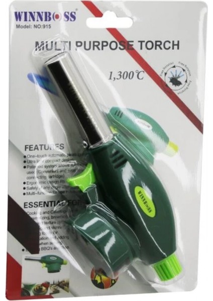 Multı Purpose Torch NO-915 Pürmüz Nargile Çakmak Başlık Brulör 1300℃ (4887)