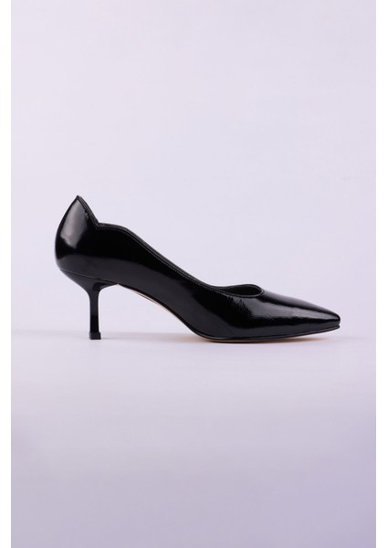 Hakiki Deri Rugan Topuklu Kadın Ayakkabısı 25MHT148