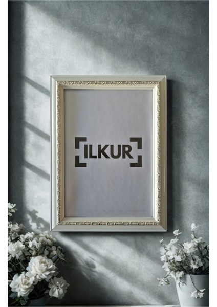 A4 Boyutunda (21X30) cm Klasik Kesim Klasik Motif Mat Camlı Çerçeve