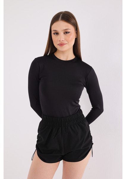 Relay Kadın Uzun Kollu Koşu Spor Body Siyah modelleri