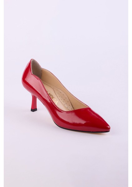 Hakiki Deri Rugan Topuklu Kadın Ayakkabısı 25MHT148 modelleri